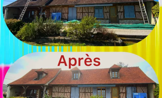 Nettoyage vapeur sur toiture, à La Chapelle Naude